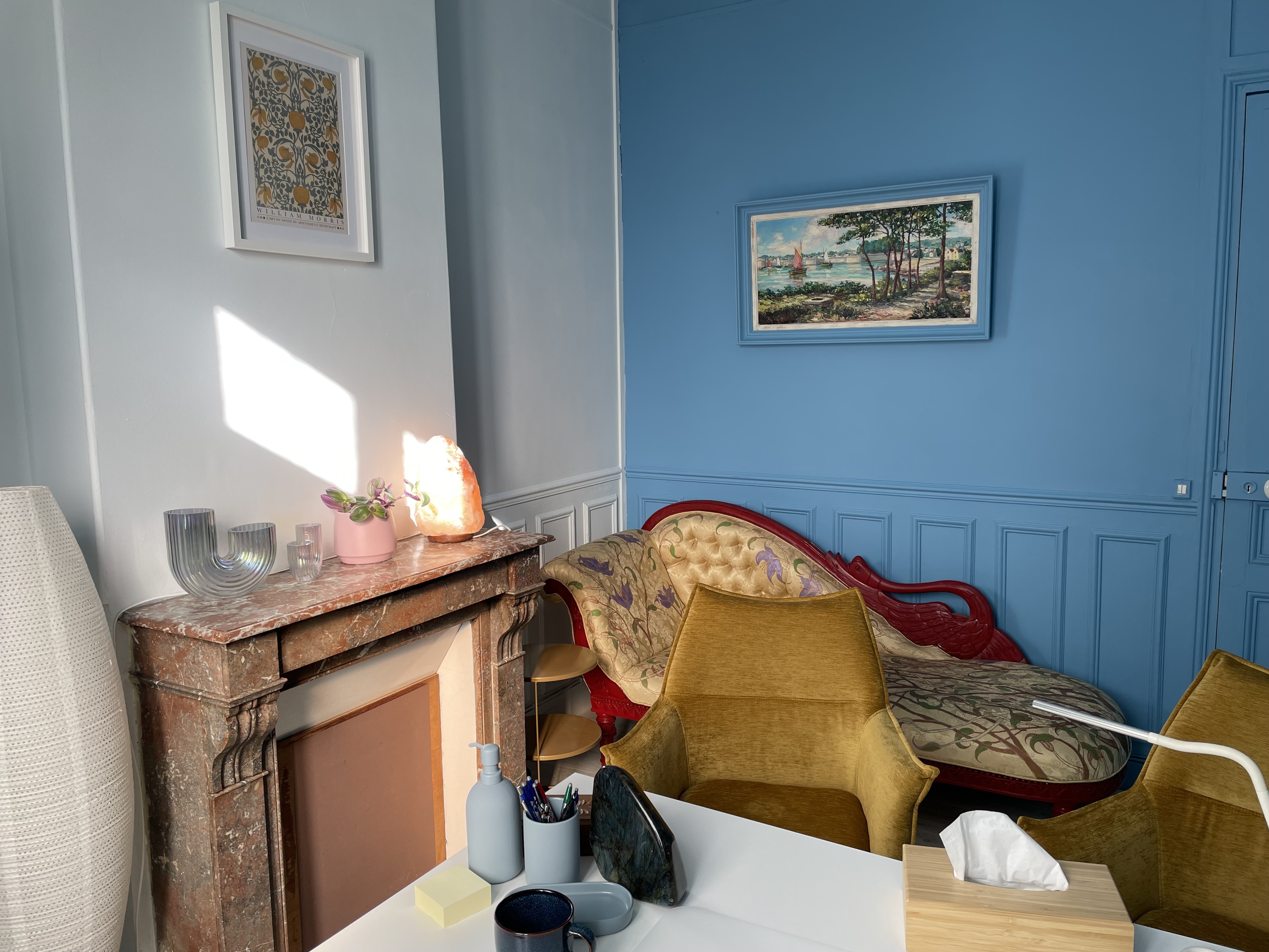 Intérieur du cabinet de psychologie à Boulogne-Billancourt